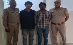 मवाना पुलिस की सख्त कार्रवाई: चेकिंग में दो शातिर गिरफ्तार, चोरी की बाइक बरामद