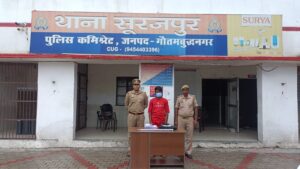 सूरजपुर पुलिस ने दुकान में चोरी करने वाला आरोपी दबोचा, टैबलेट-नकदी और लोहे का सब्बल बरामद