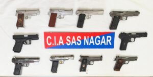 SAS नगर पुलिस की बड़ी कार्रवाई, अवैध हथियार सप्लाई मॉड्यूल का भंडाफोड़; 3 आरोपी गिरफ्तार,हरियाणा के हथियार सप्लायर समेत तीन गिरफ्तार